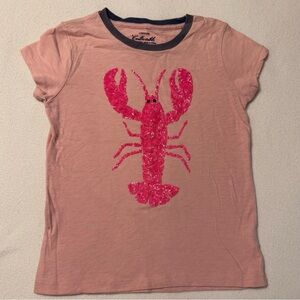 Crewcuts Pink/Blush Sequin Lobster Shirt Girls Sz 8